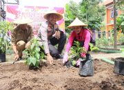 Kapolres Kediri Sulap Lahan Sempit Wisma Menjadi Lahan Produktif Dukung Ketahanan Pangan